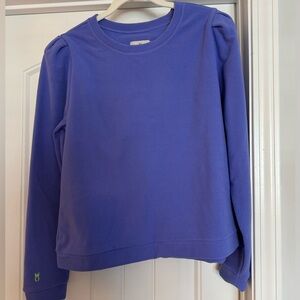 Dudley Stephens puff sleeve crew neck fleece